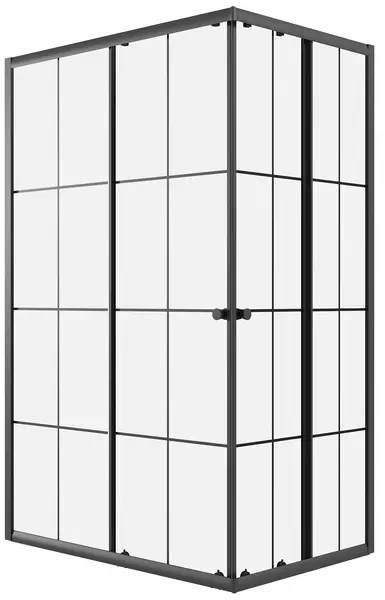 Душевой угол-ограждение «Niagara» Eco NG-1012-14QKL 120/80 120/80 клетка/чёрный матовый без поддона универсальный