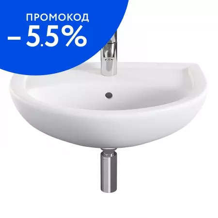 Раковина «Norm» Fit 60 фарфоровая белая