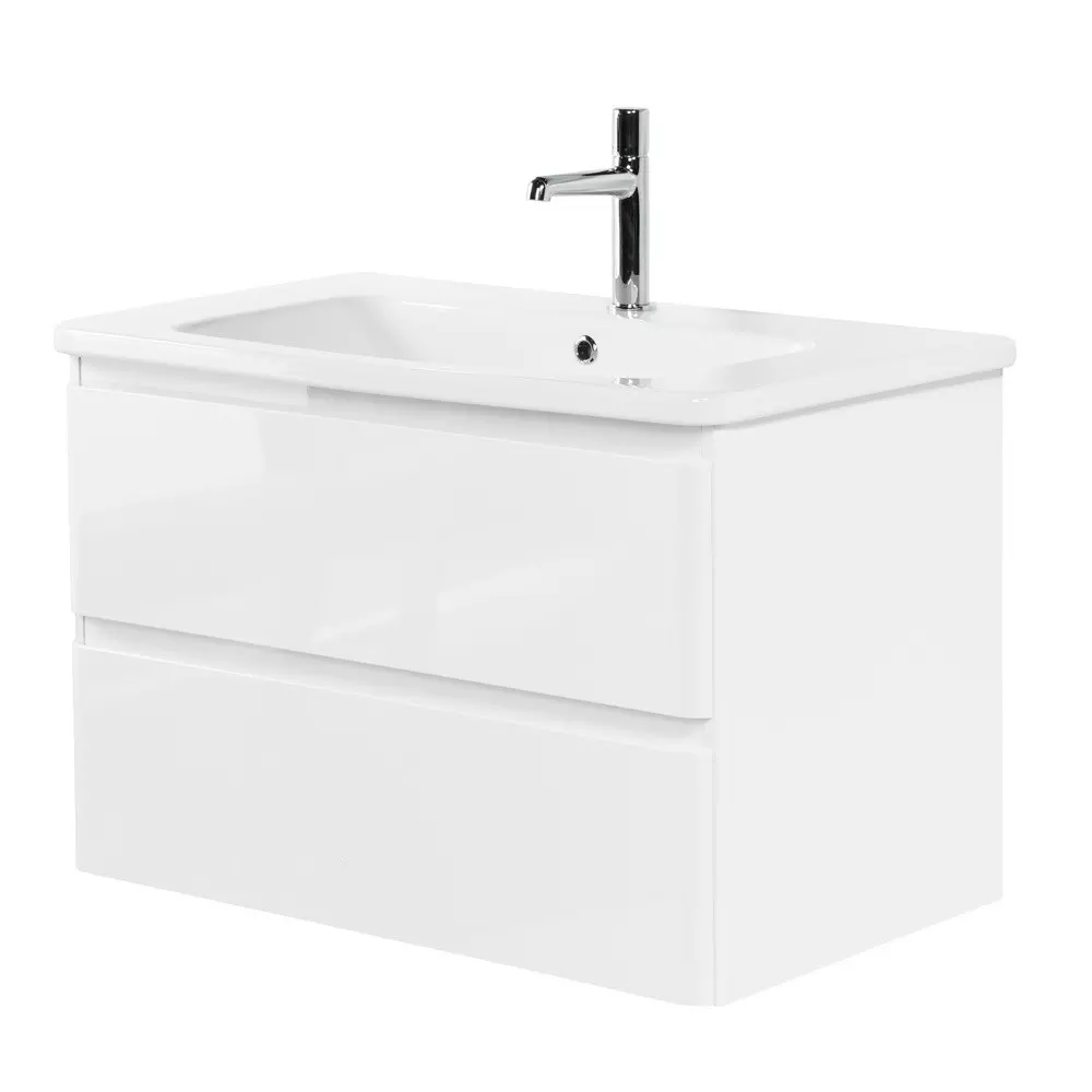 Тумба с раковиной belbagno albano 90 подвесная bianco lucido