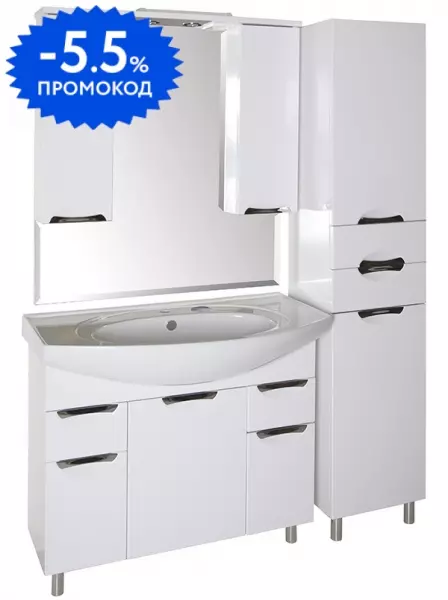 Мебель для ванной «ASB-Mebel» Мессина 100 белая