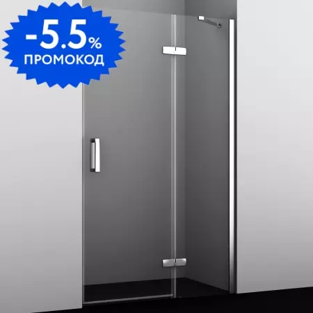 Душевая дверь «WasserKRAFT» Aller 10H05R 120/200 прозрачная/хром без поддона правая