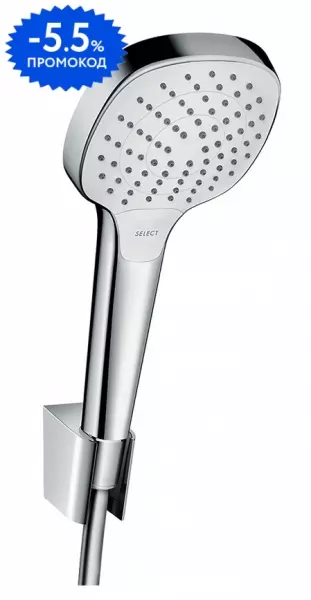 Душевой гарнитур «Hansgrohe» Croma Select E Vario 26413400 хром/белый