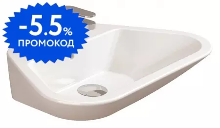 Раковина «Sanitana» Glam 56/42 S10069135900000 фарфоровая белая