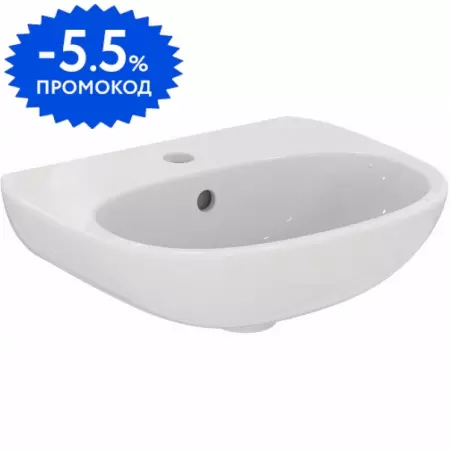 Раковина «Ideal Standard» Tesi 55/45 T352301 фарфоровая белая