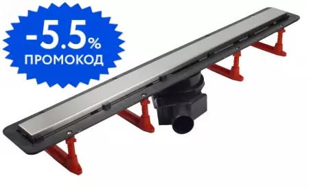 Душевой лоток «Pestan» Confluo Frameless Line 450 13701229 боковой выпуск матовый хром/под плитку