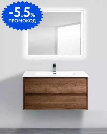 Мебель для ванной подвесная «Belbagno» Kraft 100 Rovere Tabacco