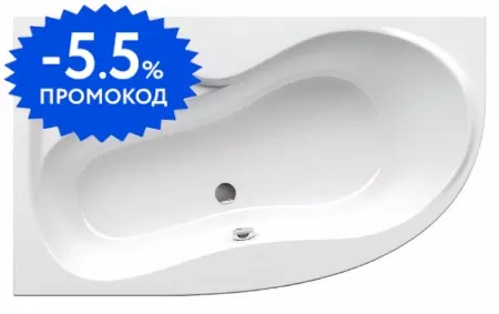 Ванна акриловая «Ravak» Rosa 95 150/95 без опор без сифона белая левая