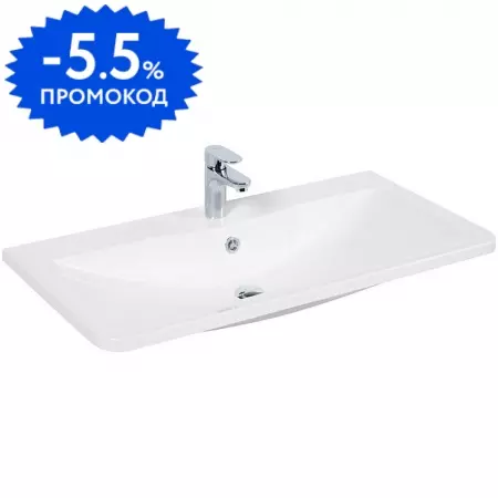 Раковина «Belbagno» 90/45 BB900/455-LV-MR-ALR литьевой мрамор белая