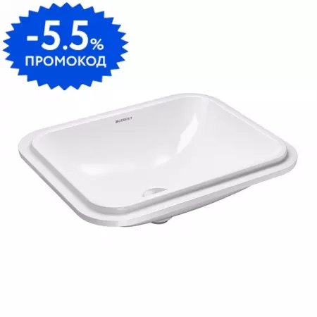 Раковина «Geberit» Variform 53/44 500.762.01.2 фарфоровая белая