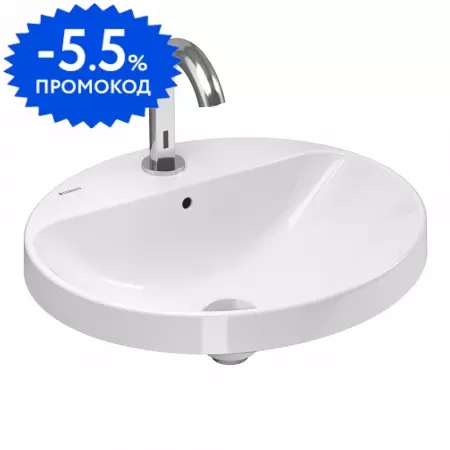 Раковина «Geberit» Variform 55/45 500.720.01.2 фарфоровая белая