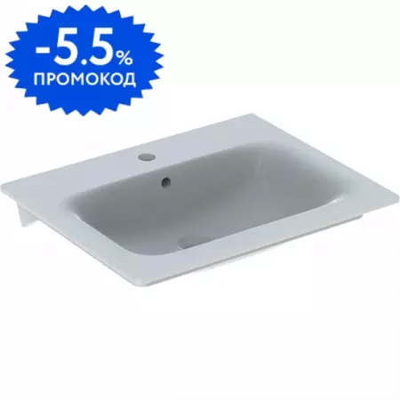 Раковина «Geberit» Renova Plan 60/48 122260000 фарфоровая белая