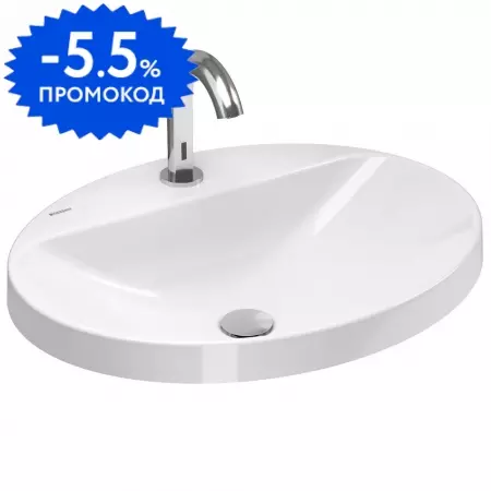 

Раковина «Geberit» Variform 60/48 500.726.01.2 фарфоровая белая