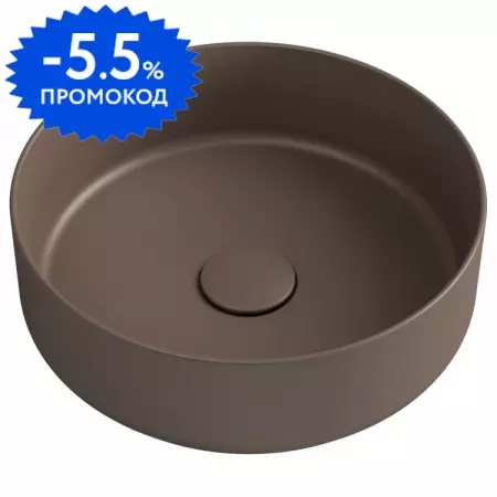 Раковина «Isvea» Infinity 36/36 10NF65036SV-2H фарфоровая коричневая матовая