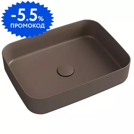 Раковина «Isvea» Infinity 50/36 10NF65050SV-2H фарфоровая коричневая