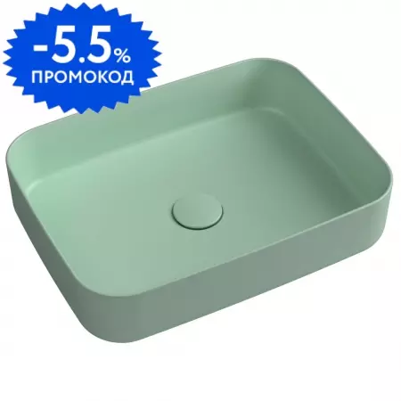 Раковина «Isvea» Infinity 50/36 10NF65050SV-2T фарфоровая мятно-зеленая матовая