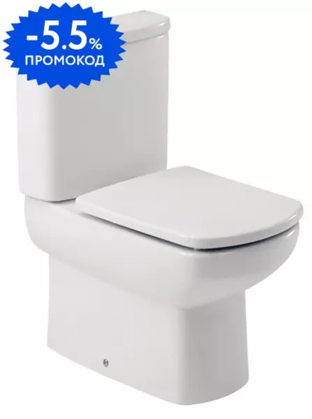 Унитаз компакт «Roca» Dama Senso Compacto 7342518000/734151B000 (ZRU9302820) белый с сиденьем дюропласт с микролифтом белое