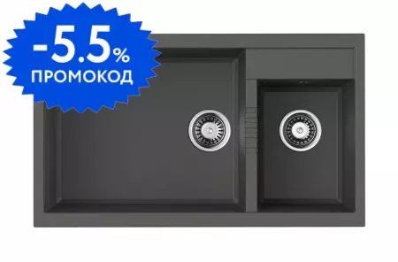 Мойка для кухни «Omoikiri» Tedori 86 2 LB PL 86/50 искусственный камень платина