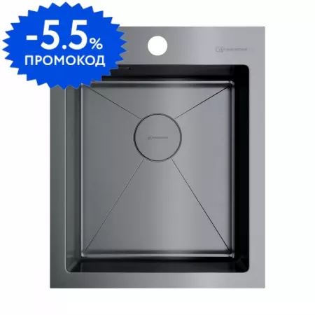 Мойка для кухни «Omoikiri» Akisame 41 GM 41/51 нержавеющая сталь вороненая сталь