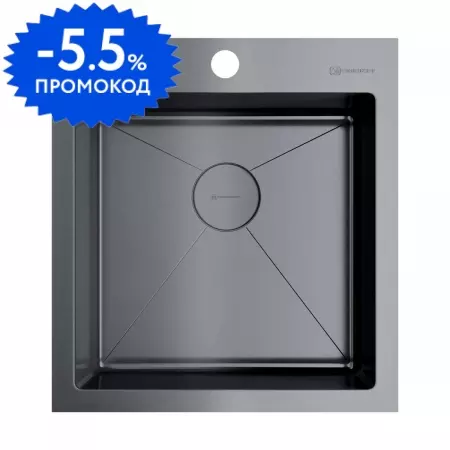 Мойка для кухни «Omoikiri» Akisame 46 GM 46/51 нержавеющая сталь вороненая сталь