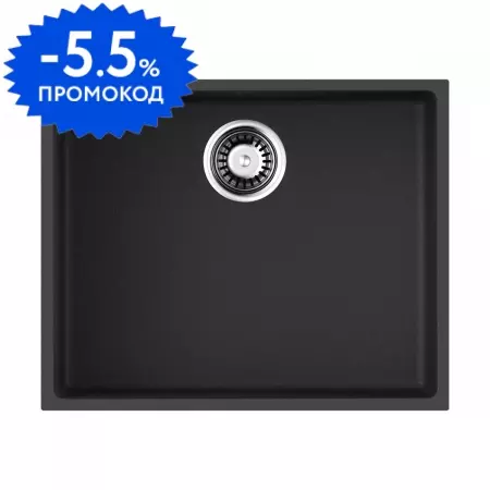 Мойка для кухни «Omoikiri» Bosen 54 U BL 54/44 искусственный камень чёрная