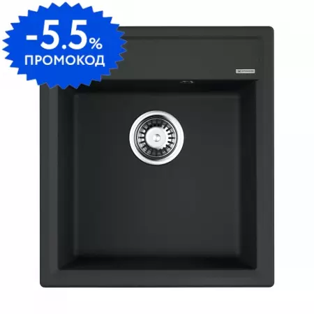 Мойка для кухни «Omoikiri» Daisen 46 BL 46/51 искусственный камень чёрная