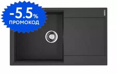 Мойка для кухни «Omoikiri» Daisen 86 BL 86/51 искусственный камень чёрная