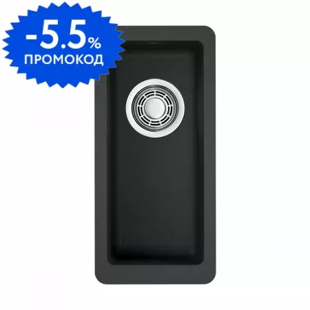 Мойка для кухни «Omoikiri» Kata 20 U BL 20/42 искусственный камень чёрная