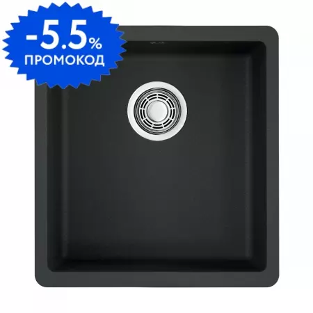 Мойка для кухни «Omoikiri» Kata 40 U BL 40/42 искусственный камень чёрная