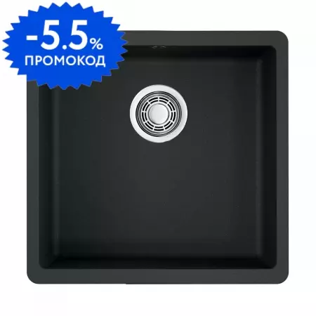 Мойка для кухни «Omoikiri» Kata 44 U BL 44/42 искусственный камень чёрная