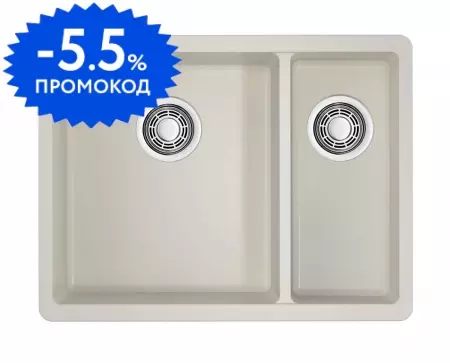 Мойка для кухни «Omoikiri» Kata 55 2 U PA 55/42 искусственный камень пастила