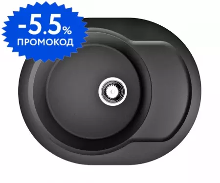 Мойка для кухни «Omoikiri» Manmaru 62 BL 62/50 искусственный камень чёрная универсальная