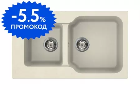 Мойка для кухни «Omoikiri» Maru 86 2 BE 86/50 искусственный камень ваниль универсальная