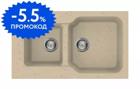 Мойка для кухни «Omoikiri» Maru 86 2 CH 86/50 искусственный камень шампань универсальная