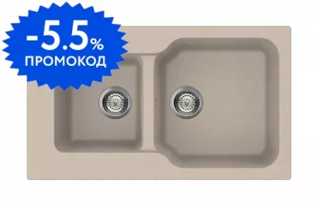 Мойка для кухни «Omoikiri» Maru 86 2 SA 86/50 искусственный камень бежевая универсальная