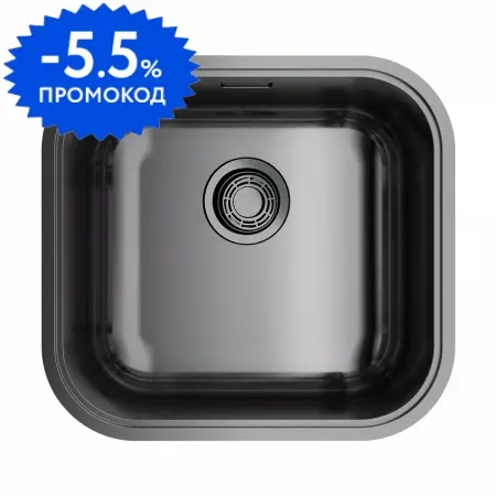 Мойка для кухни «Omoikiri» Omi 44 U/IF GM 45/42 нержавеющая сталь вороненая сталь