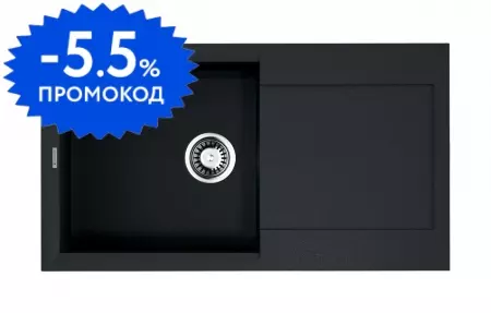 Мойка для кухни «Omoikiri» Sakaime 78 BL 78/44 искусственный камень чёрная универсальная