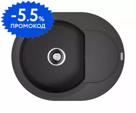 Мойка для кухни «Omoikiri» Sakaime 60E BL 60/47 искусственный камень чёрная универсальная