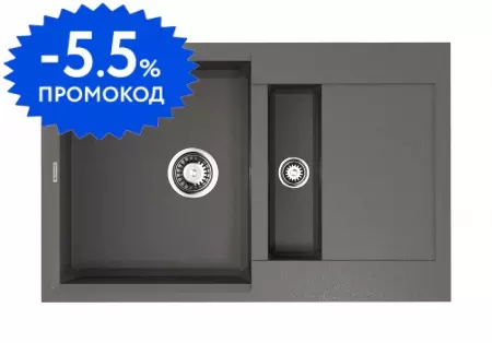 Мойка для кухни «Omoikiri» Sakaime 78 2 PL 78/50 искусственный камень платина универсальная