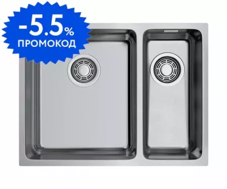 Мойка для кухни «Omoikiri» Tadzava 58 2 U/I IN L 58/44 нержавеющая сталь левая