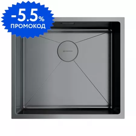 Мойка для кухни «Omoikiri» Taki 49 U/IF GM 49/44 нержавеющая сталь вороненая сталь