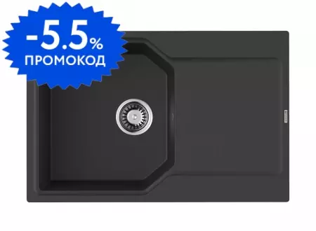 Мойка для кухни «Omoikiri» Yonaka 78 BL 78/51 искусственный камень чёрная универсальная