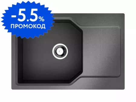 Мойка для кухни «Omoikiri» Yonaka 78 LB BL 78/51 искусственный камень чёрная универсальная