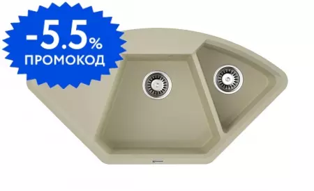 Мойка для кухни угловая «Omoikiri» Yonaka 98C BE 98/51 искусственный камень ваниль