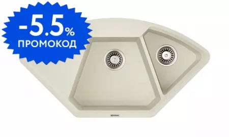 Мойка для кухни угловая «Omoikiri» Yonaka 98C PA 98/51 искусственный камень пастила