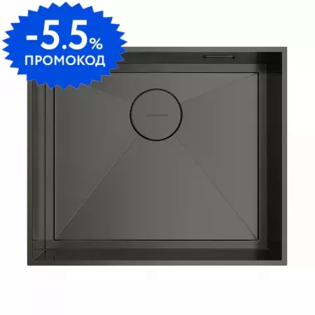 Мойка для кухни «Omoikiri» Kasen 53 INT GM 53/45 нержавеющая сталь вороненая сталь