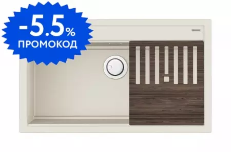 Мойка для кухни «Omoikiri» Kitagawa 86 LB WH 86/51 искусственный камень белая