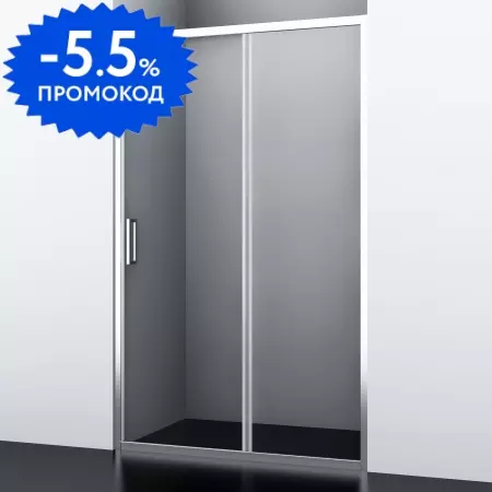 Душевая дверь «WasserKRAFT» Main 41S30 130/200 прозрачная/хром без поддона универсальная