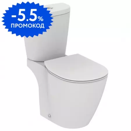 

Унитаз компакт безободковый «Ideal Standard» Connect AquaBlade E042901/E785601 (E772401) белый с сиденьем дюропласт с микролифтом белое