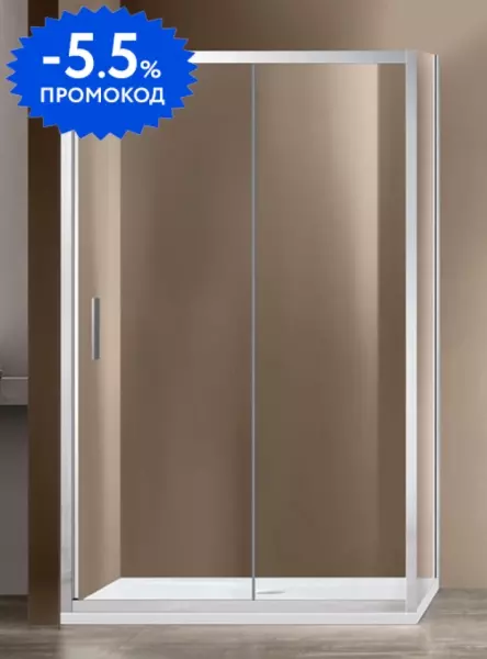 Душевой угол-ограждение «Vincea» Garda VSR-1G8016CL 160/80 прозрачный/хром прямоугольный без поддона универсальный