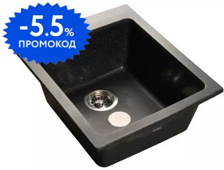 Мойка для кухни «GranFest» Practik GF-P505 43/51 искусственный камень черная